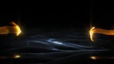 柔美金色粒子碰撞震撼logo标志AE模板视频的预览图